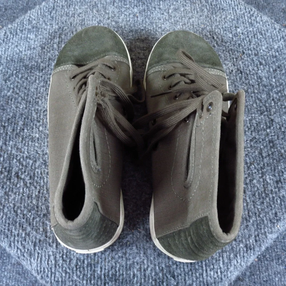 Vans Hadley‎ Womens High Top Sneaker Size 6 Skate Casual Olive Green Suede